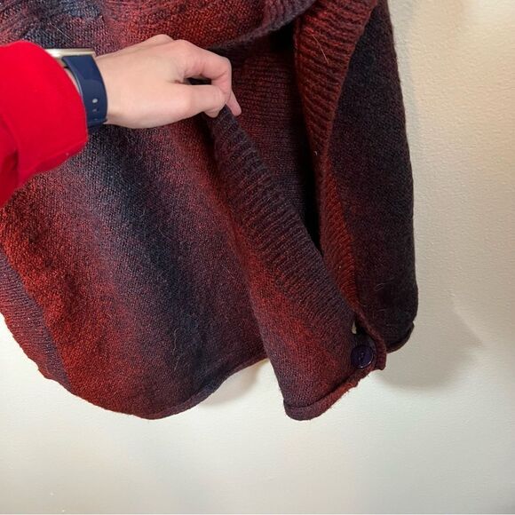✨ La Fee Maraboutee Paris Red Black Sweater Poncho 4 - Picture 7 of 11